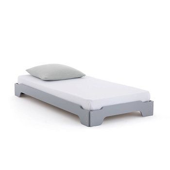 Штабелируемая кровать Egzigu с основой под матрас  90 x 190 см серый