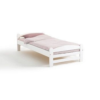 Кровать из массива сосны с кроватным основанием Loan  90 x 190 см белый